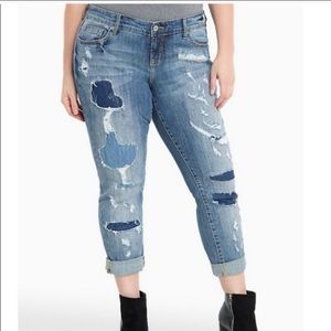 Torrid Premium Boyfriend Destroyed Jeans